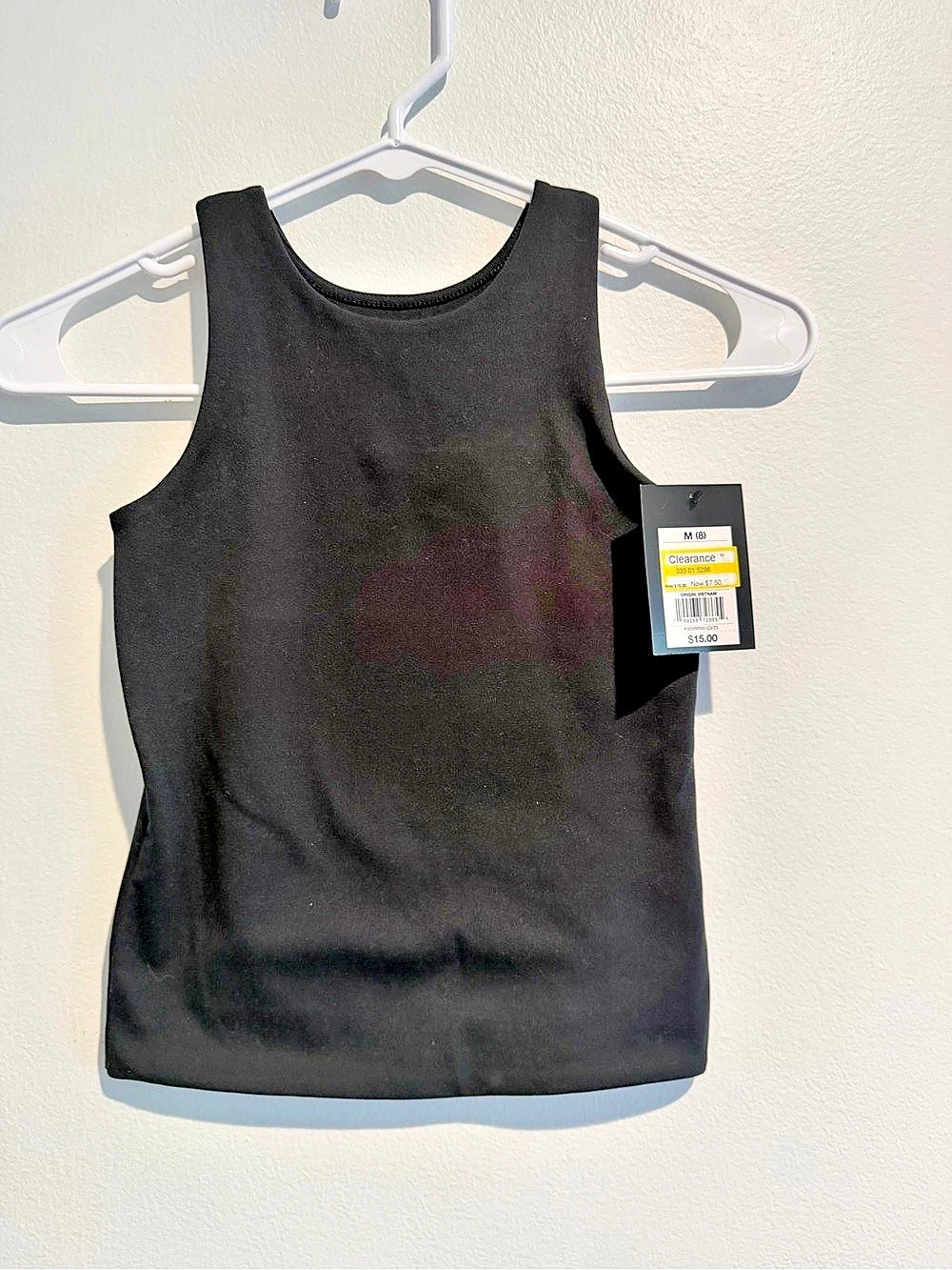 art class Black Tank Top Size Medium NWT